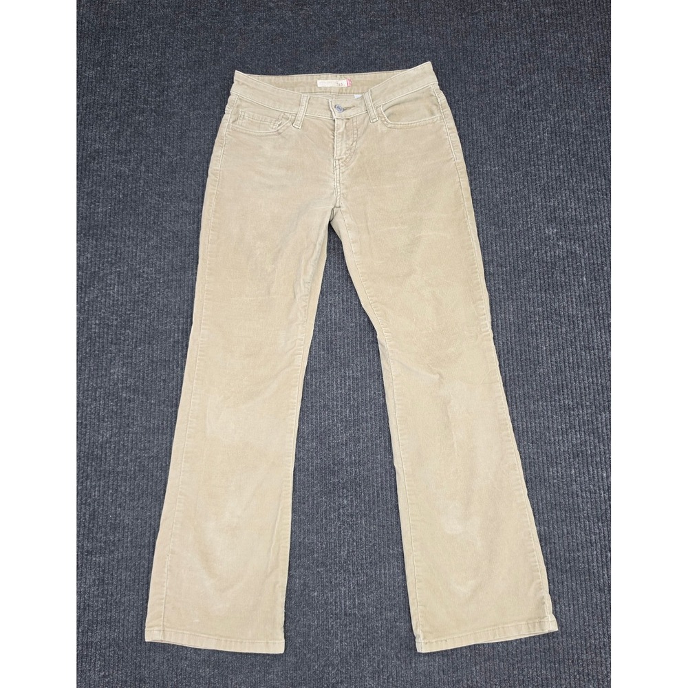 Levis 515 Bootcut Corduroy Pants Tan Khaki Mid Rise Stretch Cords 2M